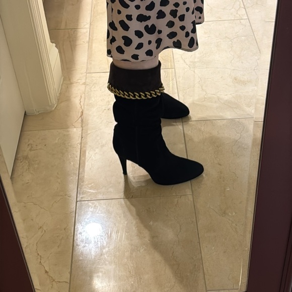 Sergio Rossi suede black and brown boots - Picture 3 of 7